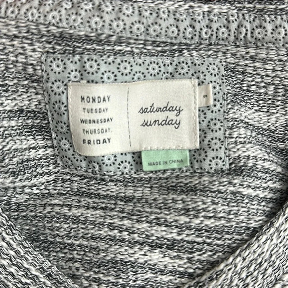 Saturday Sunday long sleeve V-neck cotton sweater dress 2 pockets raglan sleeve - Picture 7 of 8